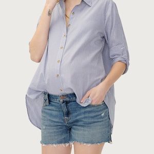 The Cut Off Maternity Short Indigo
